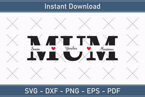 Mother's Day Svg Mom Split Monogram Svg SVG Debashish Barman 