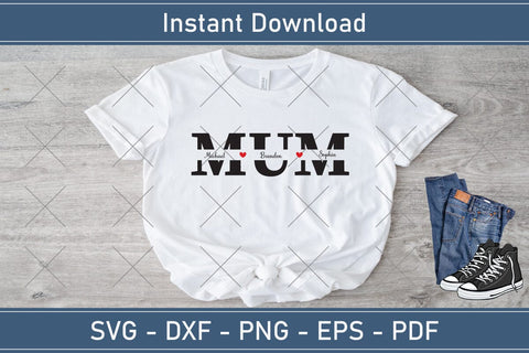 Mother's Day Svg Mom Split Monogram Svg SVG Debashish Barman 