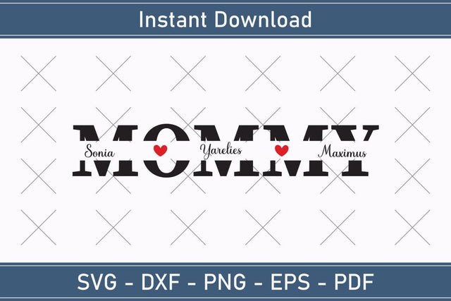 Mother's Day Svg Mom Split Monogram Svg SVG Debashish Barman 