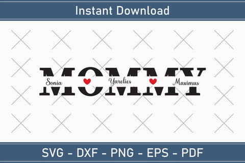 Mother's Day Svg Mom Split Monogram Svg SVG Debashish Barman 
