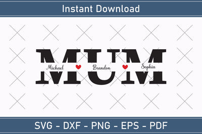 Mother's Day Svg Mom Split Monogram Svg SVG Debashish Barman 