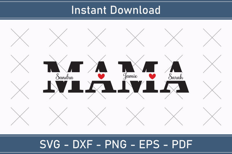 Mother's Day Svg Mom Split Monogram Svg SVG Debashish Barman 