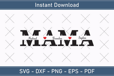 Mother's Day Svg Mom Split Monogram Svg SVG Debashish Barman 