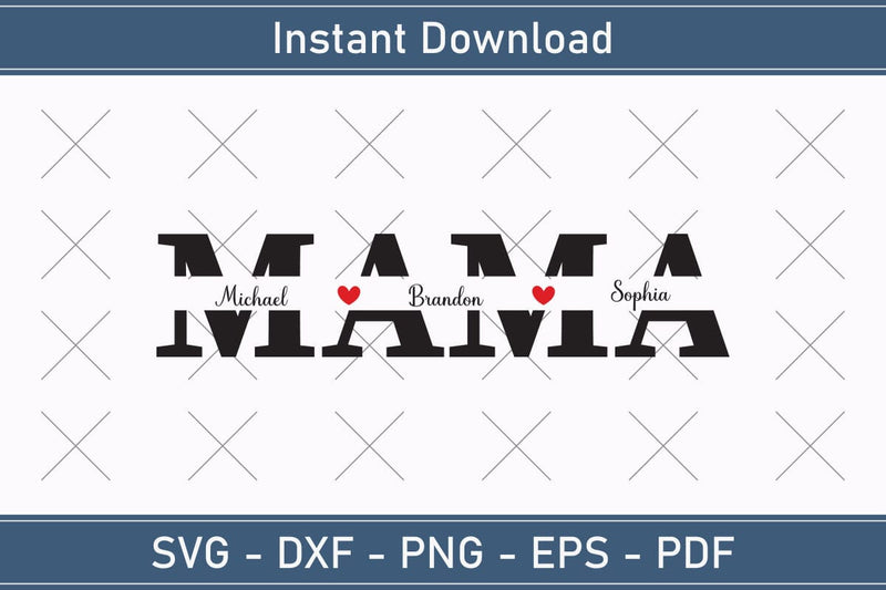 Mother's Day Svg Mom Split Monogram Svg SVG Debashish Barman 