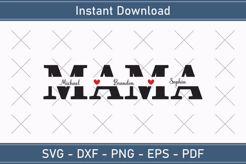 Mother's Day Svg Mom Split Monogram Svg SVG Debashish Barman 