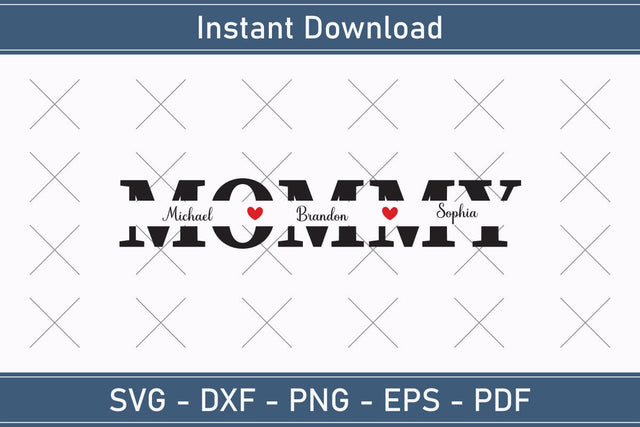 Mother's Day Svg Mom Split Monogram Svg SVG Debashish Barman 
