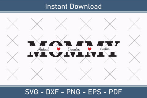 Mother's Day Svg Mom Split Monogram Svg SVG Debashish Barman 