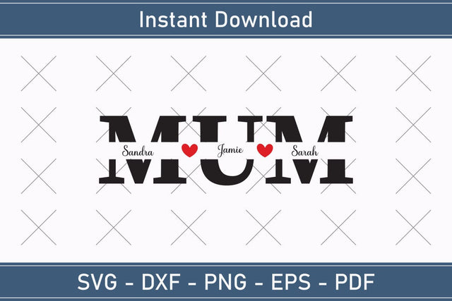 Mother's Day Svg Mom Split Monogram Svg SVG Debashish Barman 