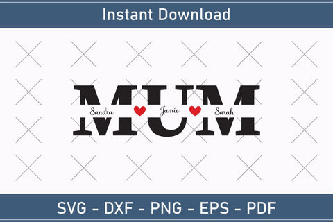 Mother's Day Svg Mom Split Monogram Svg SVG Debashish Barman 