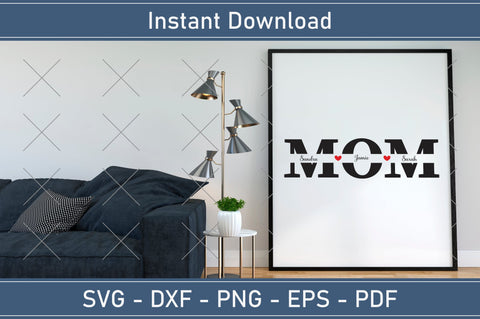 Mother's Day Svg Mom Split Monogram Svg SVG Debashish Barman 