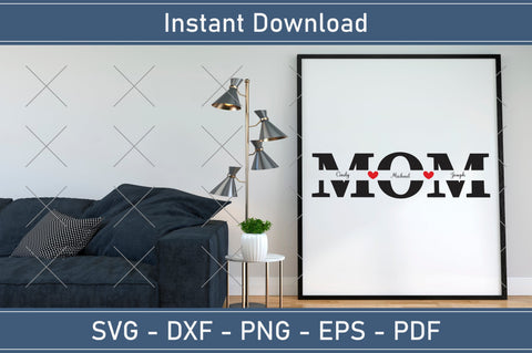 Mother's Day Svg Mom Split Monogram Svg SVG Debashish Barman 