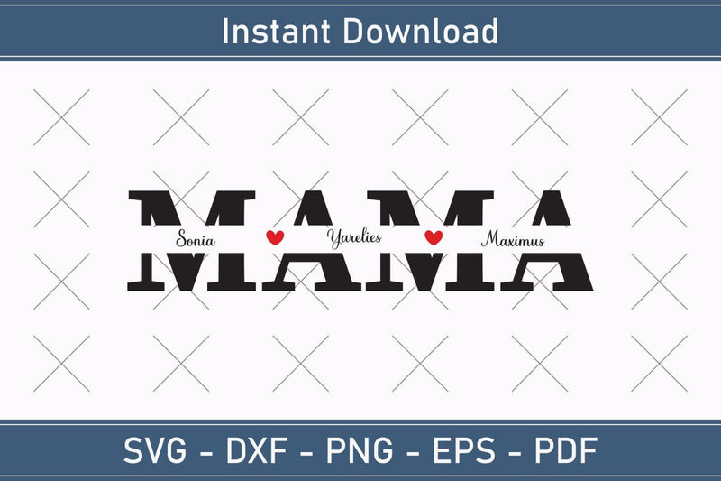 Mother's Day Svg Mom Split Monogram Svg SVG Debashish Barman 