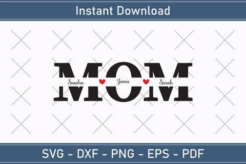 Mother's Day Svg Mom Split Monogram Svg SVG Debashish Barman 