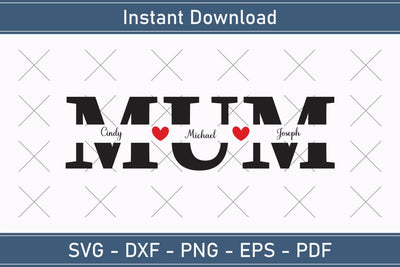 Mother's Day Svg Mom Split Monogram Svg SVG Debashish Barman 