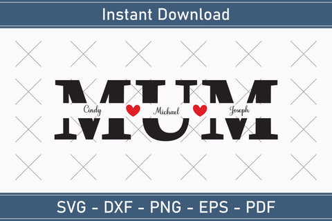 Mother's Day Svg Mom Split Monogram Svg SVG Debashish Barman 