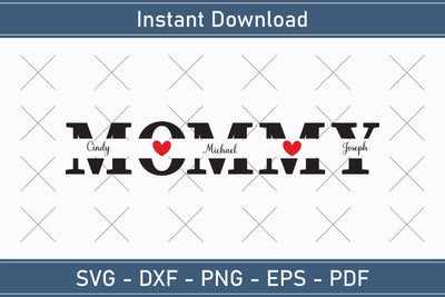 Mother's Day Svg Mom Split Monogram Svg SVG Debashish Barman 