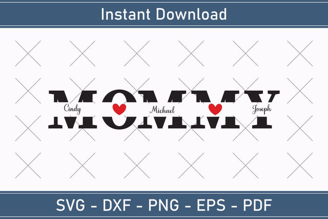 Mother's Day Svg Mom Split Monogram Svg SVG Debashish Barman 