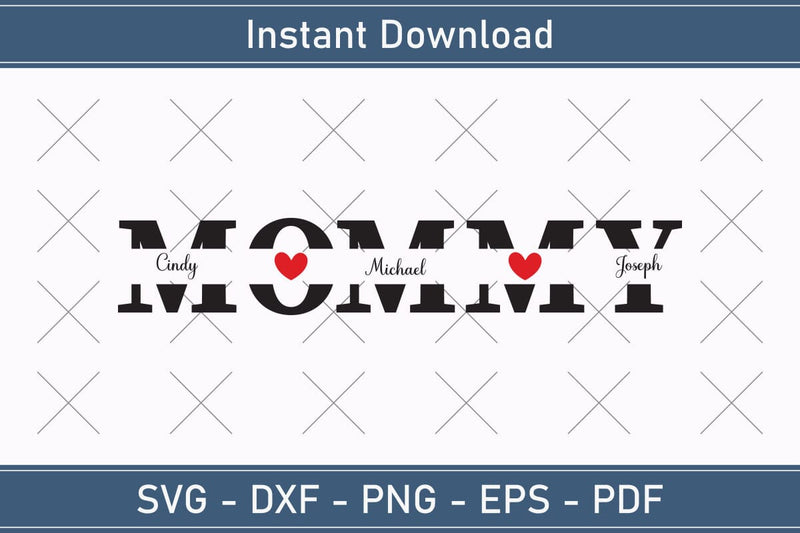 Mother's Day Svg Mom Split Monogram Svg SVG Debashish Barman 