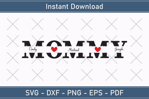Mother's Day Svg Mom Split Monogram Svg SVG Debashish Barman 