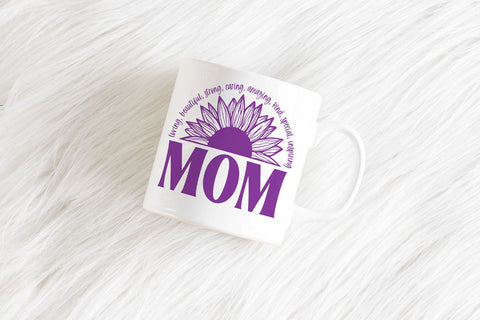 Mother's Day SVG | Sunflower Cut File SVG B Renee Design 