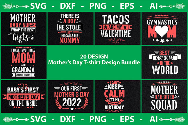 Mother’s Day T-shirt Design Bundle SVG shah alam 