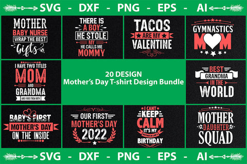 Mother’s Day T-shirt Design Bundle SVG shah alam 