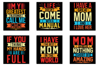 Mother's Day T-shirt Design Bundle SVG SVGista 