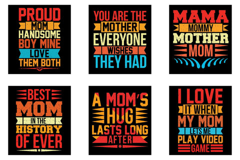 Mother's Day T-shirt Design Bundle SVG SVGista 