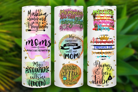 Mothers Day Tumbler Sublimation PNG I Mom Tumbler Wrap PNG Sublimation Happy Printables Club 