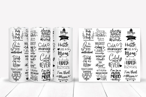 Mothers Day Tumbler Sublimation PNG I Mom Tumbler Wrap PNG Sublimation Happy Printables Club 