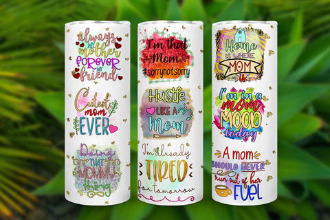 Mothers Day Tumbler Sublimation PNG I Mom Tumbler Wrap PNG Sublimation Happy Printables Club 