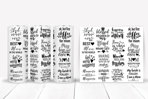 Mothers Day Tumbler Sublimation PNG I Mom Tumbler Wrap PNG Sublimation Happy Printables Club 