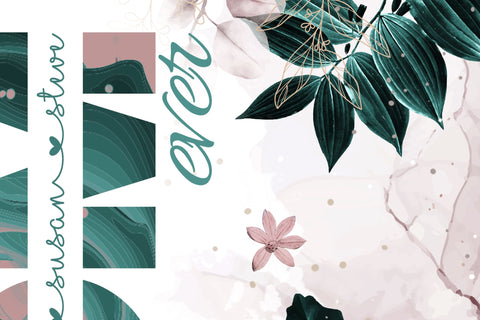 Mother's Day Tumbler Wrap PNG, Add Kids Names, Green Floral Tumbler, Seamless Sublimation Designs Downloads, 20 oz Skinny Tumbler Design Sublimation Syre Digital Creations 