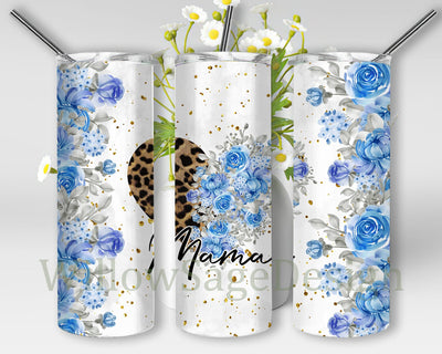 Mother's Day20oz Skinny Tumbler Design Sublimation, Mother's Day Tumbler, Seamless Mother Tumbler, Floral Tumbler Wrap Leopard Sublimation WillowSageDesign 