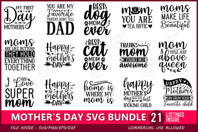 Mother's Days SVG Bundle SVG CraftingStudio 