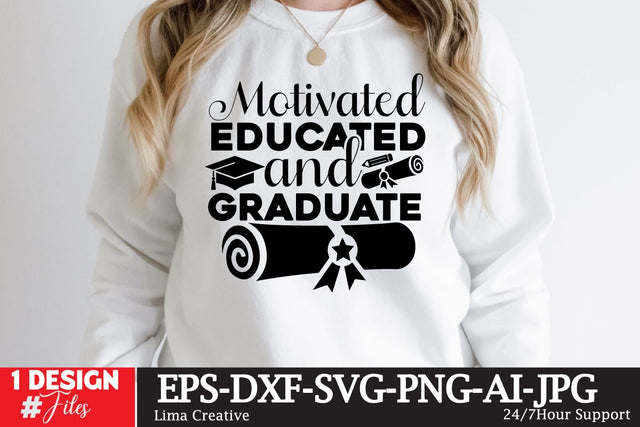 Motivated Educated And Graduate SVG Cute File,Graduation Sublimation PNG,Graduation T-shirt Design,Graduation Vector,Graduation Clip Art,Graduation SVG BUndle,Graduation Retro SVG Insomnia Std 