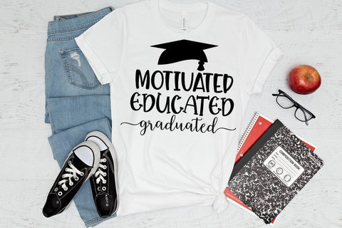 Motivated Educated I Class of 2023 SVG I Graduation 2023 SVG SVG Happy Printables Club 