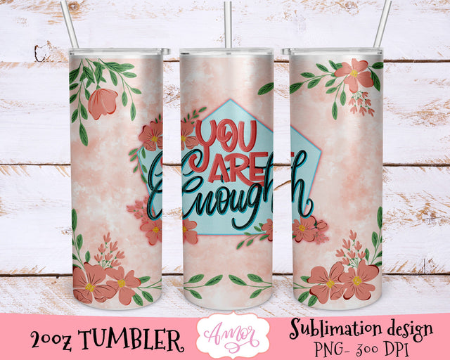 Motivational 20 oz tumbler sublimation design Sublimation Amorclipart 