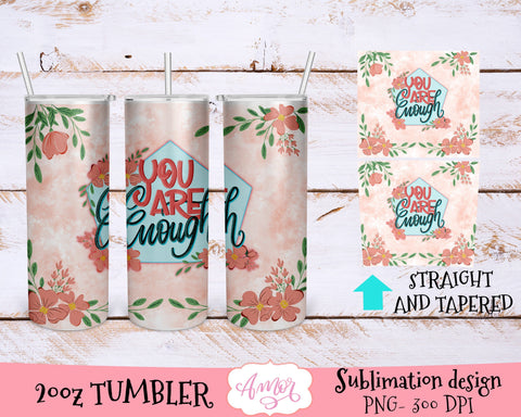 Motivational 20 oz tumbler sublimation design Sublimation Amorclipart 