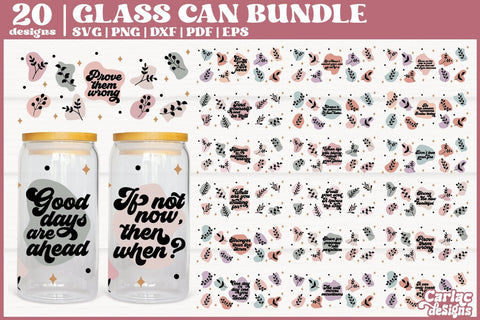 Motivational Glass Can Wrap SVG Bundle | Vol 2 SVG Carla C Designs 