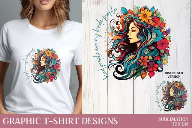 Motivational Graphic T-shirt Design Sublimation Petunia Digital Design 