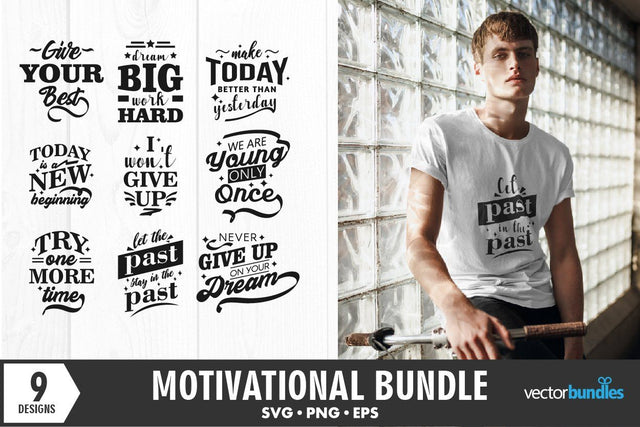 Motivational inspirational quote svg bundle SVG vectorbundles 