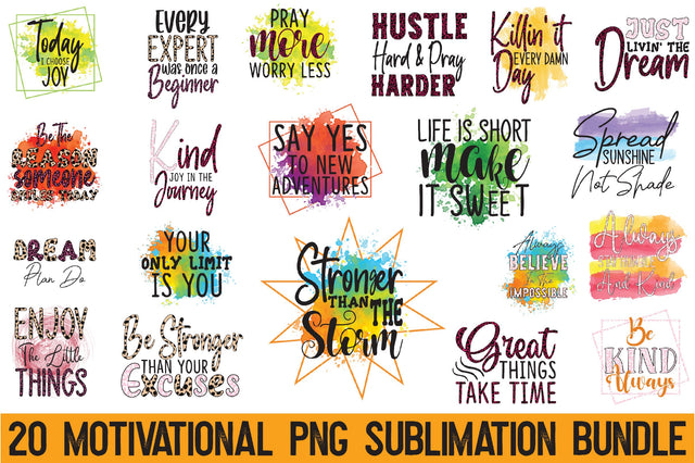 Motivational PNG Sublimation Bundle Sublimation Rupkotha 