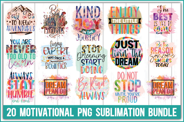 Motivational Png Sublimation Bundle SVG Ariyan 