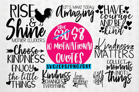 Motivational Quote Bundle – SVG EPS DXF PNG SVG CoralCutsSVG 