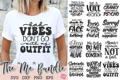 Motivational Quote Bundle, The Me Bundle, Funny Shirt Svg SVG Craft Pixel Perfect 