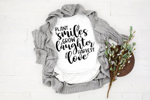 Motivational Quote SVG - Plant Smiles, Grow Laughter SVG Pickled Thistle Creative 
