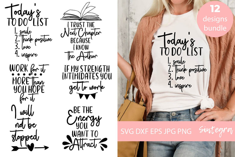 Motivational Quotes SVG Bundle Free For Commercial Use SVG Sintegra 