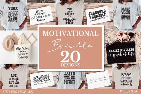 Motivational Quotes SVG Bundle | Inspirational Bundle SVG Petunia Digital Design 