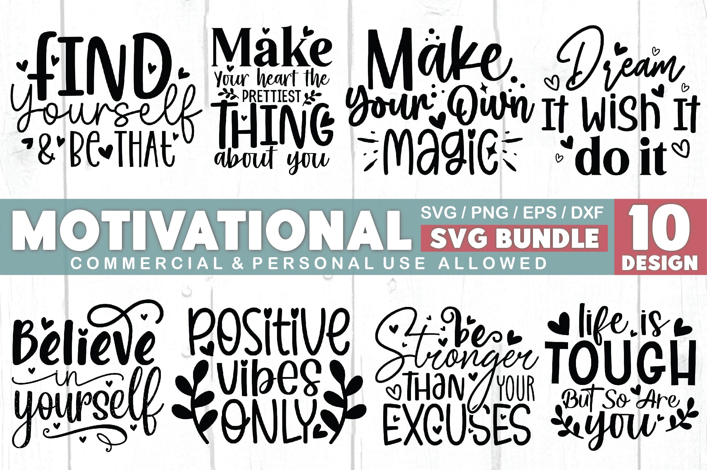 14 Free Inspirational Quotes SVG Files Including Believe In Yourself